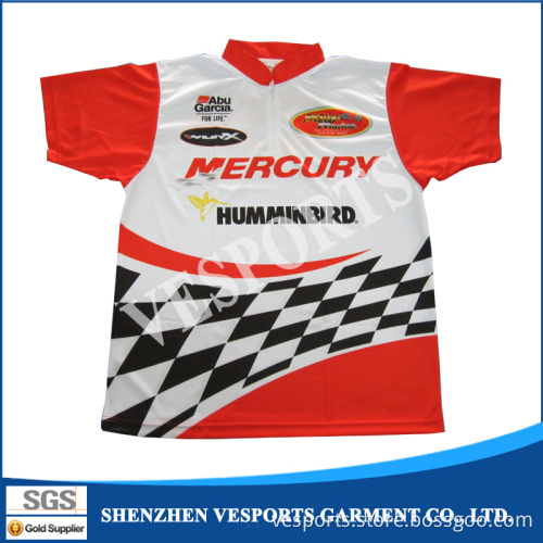 100% Polyester Custom Racing Crew Shirts